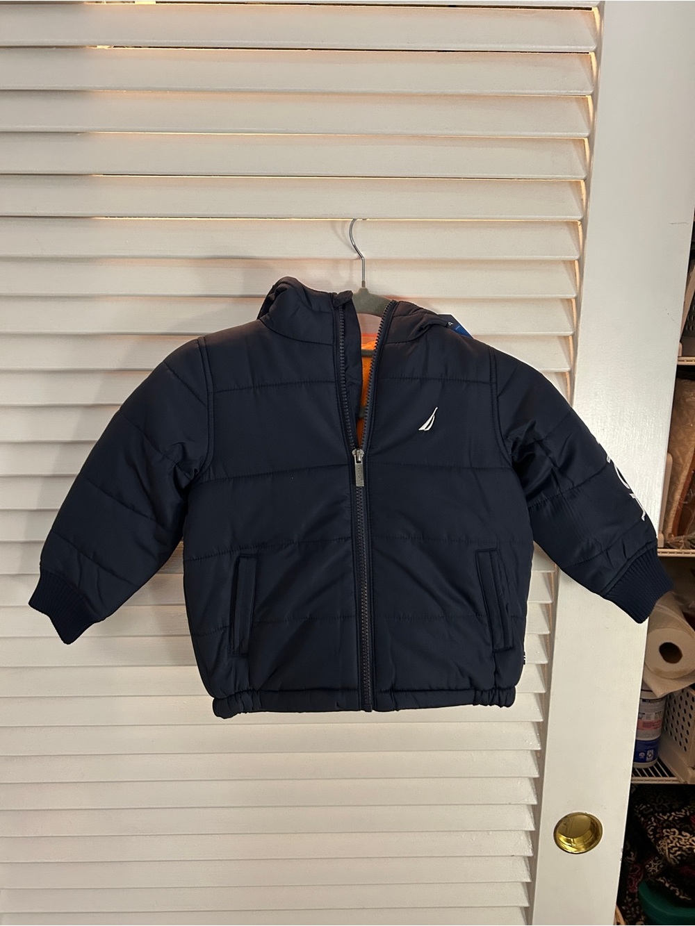 Nautica Kids Navy Hooded Puffer Coat